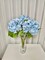 Ariane Real Touch Artificial Mixed Blue Hydrangea Flowers, 20” Silk Floral Stems, Set of 3, Faux Blue Flower Stems for Weddings & Home Décor